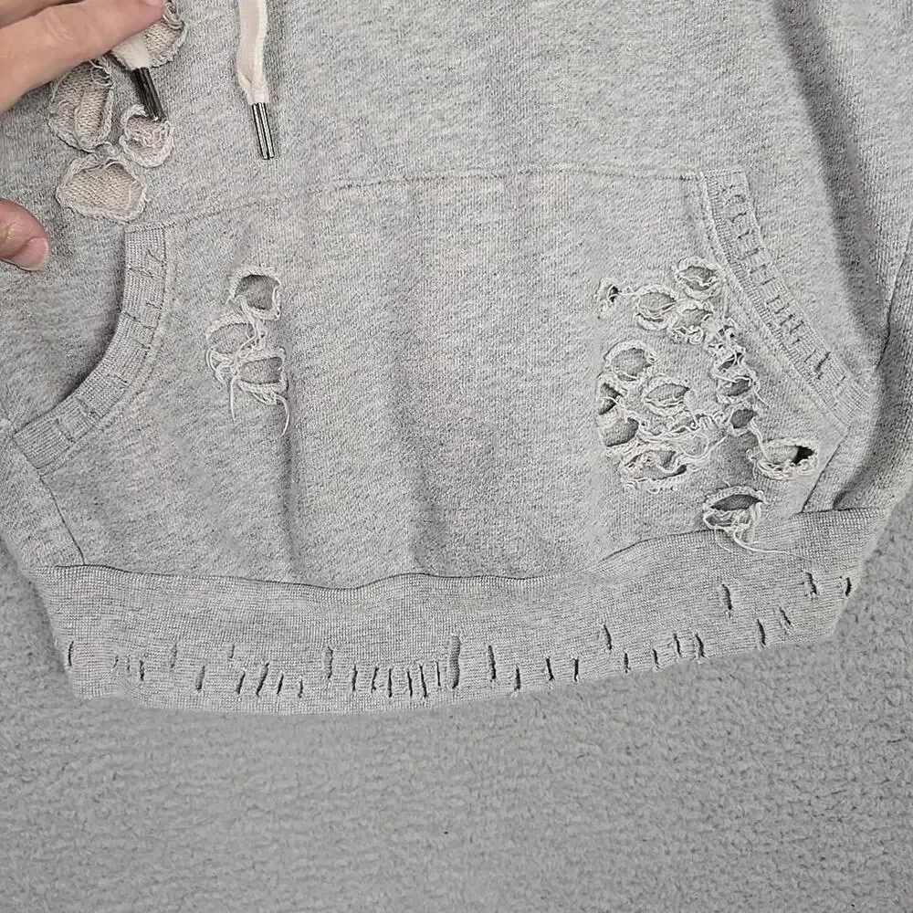 NSF Revolve Lisse Distressed Hoodie Grey, size S - Picture 7 of 9